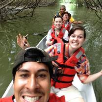 Students on a boating trip through the Amazon