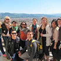 Students pose during an excursion