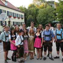 JYM students learning Bavarian dance moves!