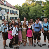JYM students learning Bavarian dance moves!