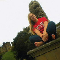 girl on a bridge alnwick england