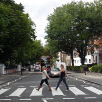 Students on a field trip in London. Abbey Road is a must see! abbey road london