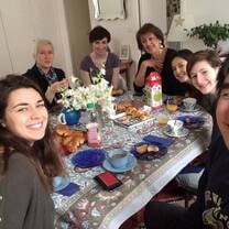 APA Paris group breakfast with the director.