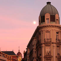 Pink and purple sunset over Oviedo