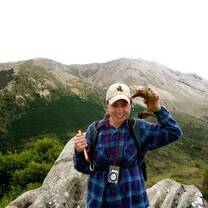 girl with shell in new zealand