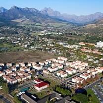 Aerial view of Stellenbosch and university housing