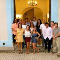 students and staff in cuba