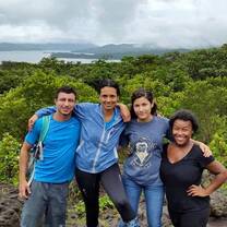 Students in the rainforest
