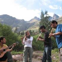 Apulaya students playing music outdoors