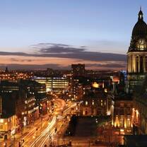 Leeds city centre by night