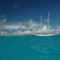 Argo at anchor in Filtroy Island Argo sailing ship