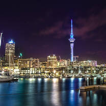 Auckland City at night