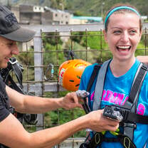 Getting ready to jump off the bridge with El Nomad Study Abroad Programs