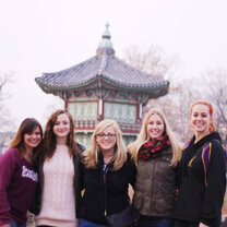 Cultural orientation is included in the Teach English in South Korea program English teachers in South Korea at the Gyeongbokgung Palace