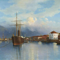 Teaching jobs in Georgia - The harbour of Batumi on the Black Sea