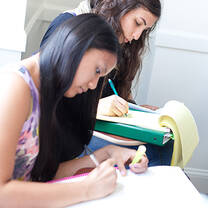 Students in class at Teaching House