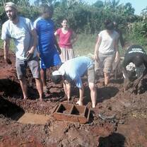 Volunteers working at Kipepeo project