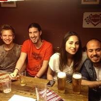 Some of our students at one of our language exchange evenings