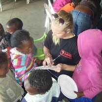 School and educare project SAVE Volunteer working with children in South Africa.