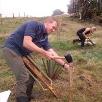 Building an outdoor bath at the Pupu Rangi Nature Sanctuary