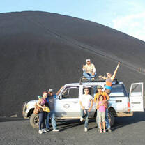 volunteers, volcano-boarding, adventure