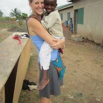 Global Advocate Lauren, working at a children's center in Ghana