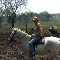 Horse riding rhino conservation