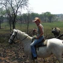Horse riding rhino conservation