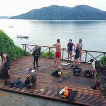 Getting ready for a dive
