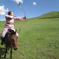 Archery in the Mongolian Countryside.