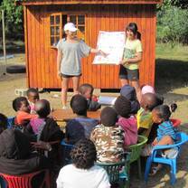 Teaching lessons at the creche