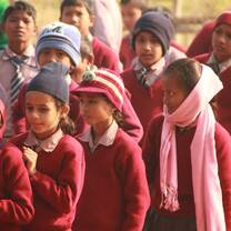 Some of the children from the local school.