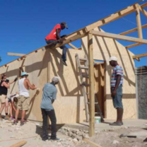 building homes in Haiti