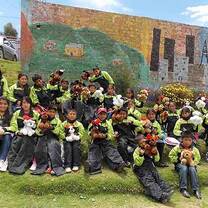 Children at school with their new uniforms, 2013