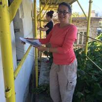 Documenting decorative painting at the Skenduli house