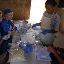 Volunteers during the HIV counselling and testing conducted by RWEYOWA Uganda.