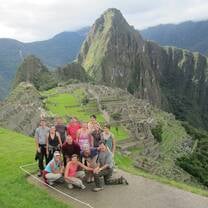 Volunteers visiting Machu Picchu