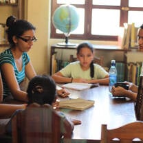Volunteers at the Open Windows library