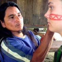 Our volunteer immersing herself in the indigenous culture