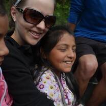 Volunteers bond with our students.