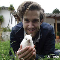 Phil from Foster the people with our newest bunny rabbit