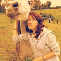 Juliana with our rescued mare, Shyam
