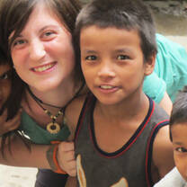 A Volunteering Solutions volunteer with children in Nepal