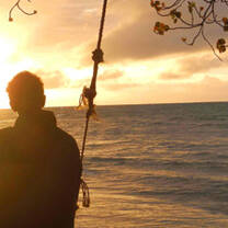GapForce Volunteer relaxing by the beach in Fiji