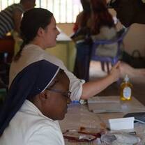 Mobile medical clinic in remote villages