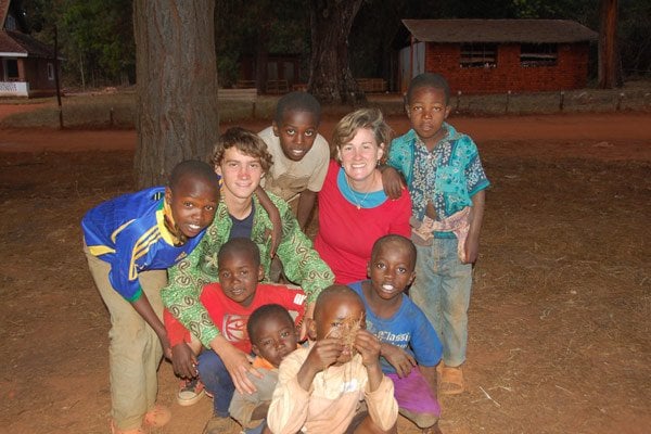 Amy and her son volunteered in Tanzania with local children through GV
