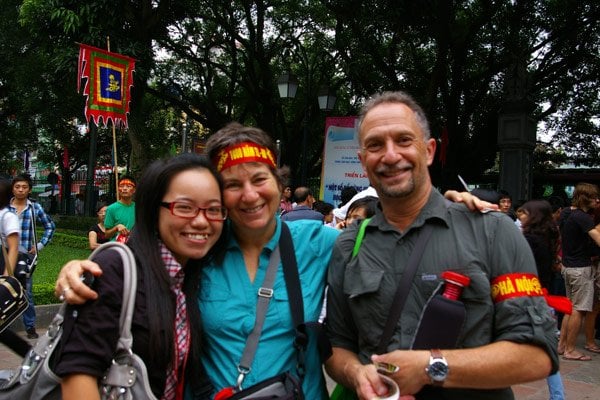 Barbara with one of her Vietnamese students