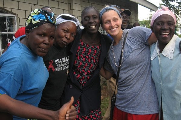 Katie Tremel with some fellow VFP volunteers in Kenya