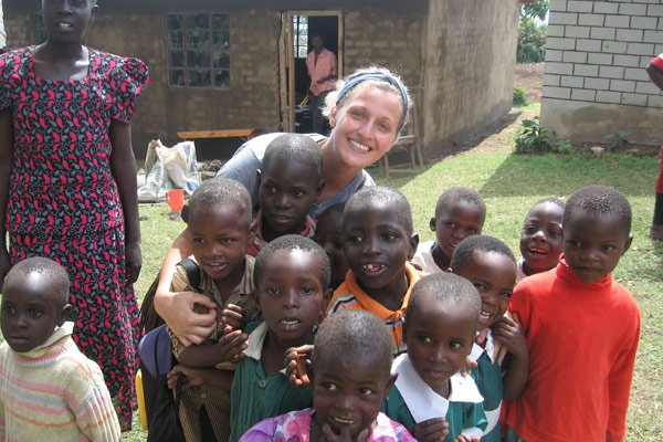 Katie volunteering in Kenya with VFP